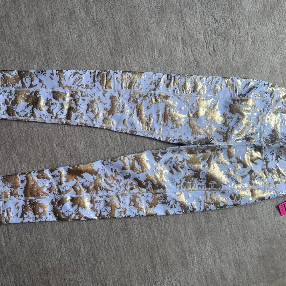 Stylish Gold and White Women's Jeans